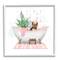 Stupell Industries Chic Yorkie Dog in Pink Bubble Bath Framed Wall Art